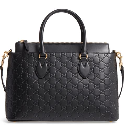 small top handle signature leather satchel gucci|saks Gucci top handles.